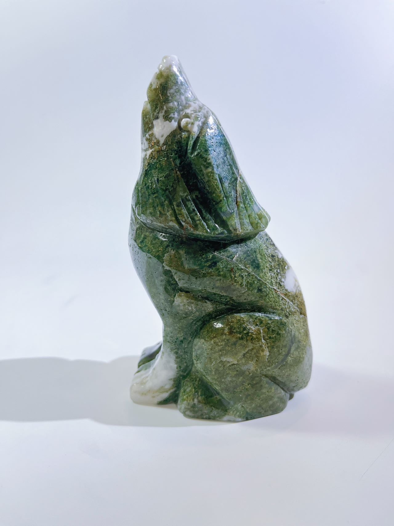 Moss Agate Wolf