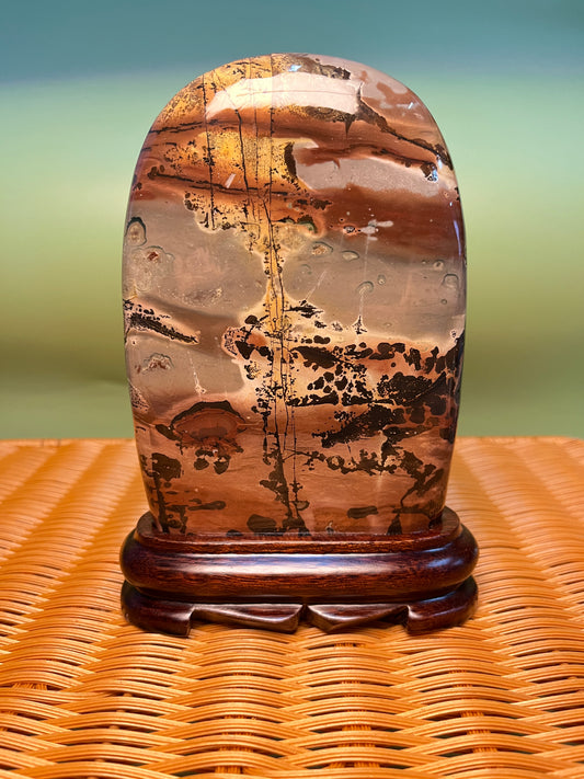 H1021 Picture jasper free form on holder