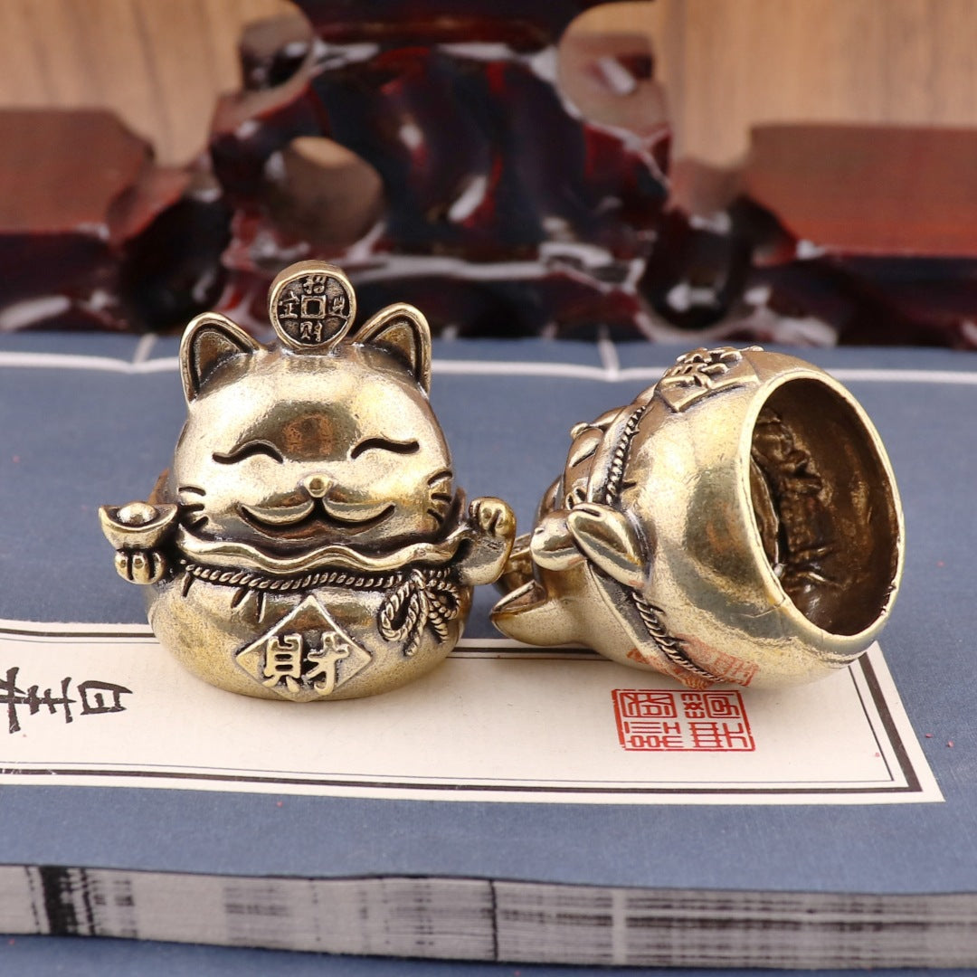 Brass money cat