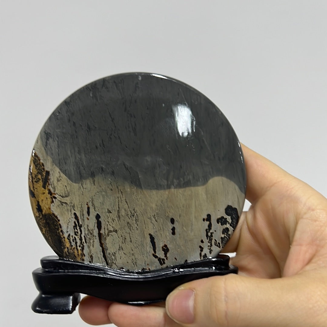 Picture jasper round slab 007