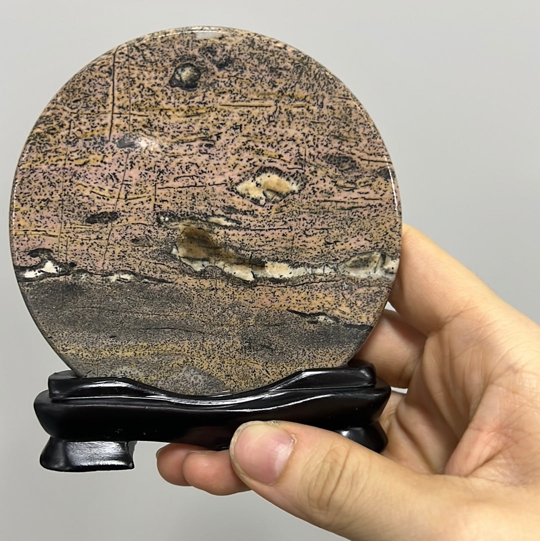 Picture jasper mini round slab 013