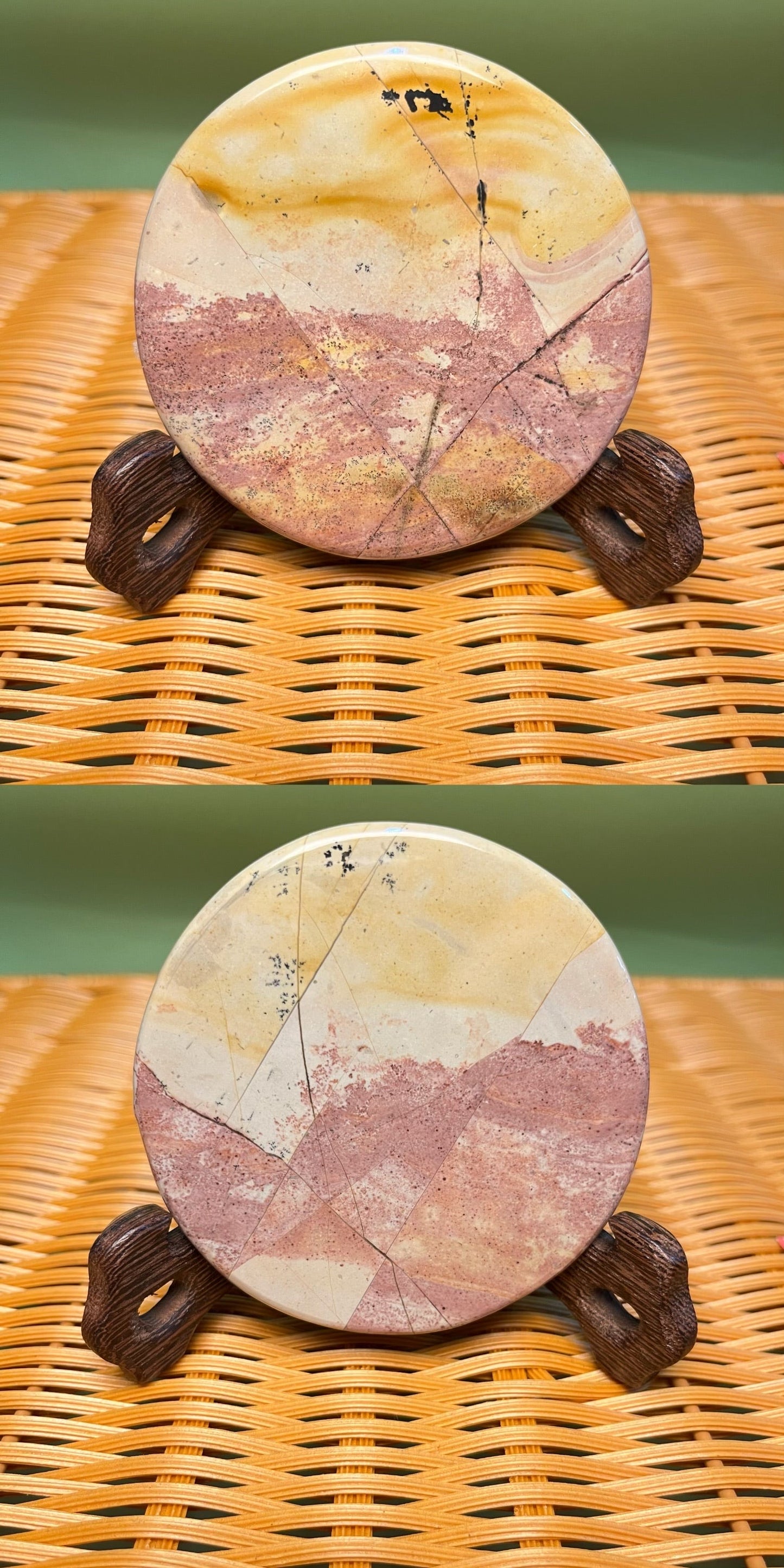 D1001 Picture jasper round coaster