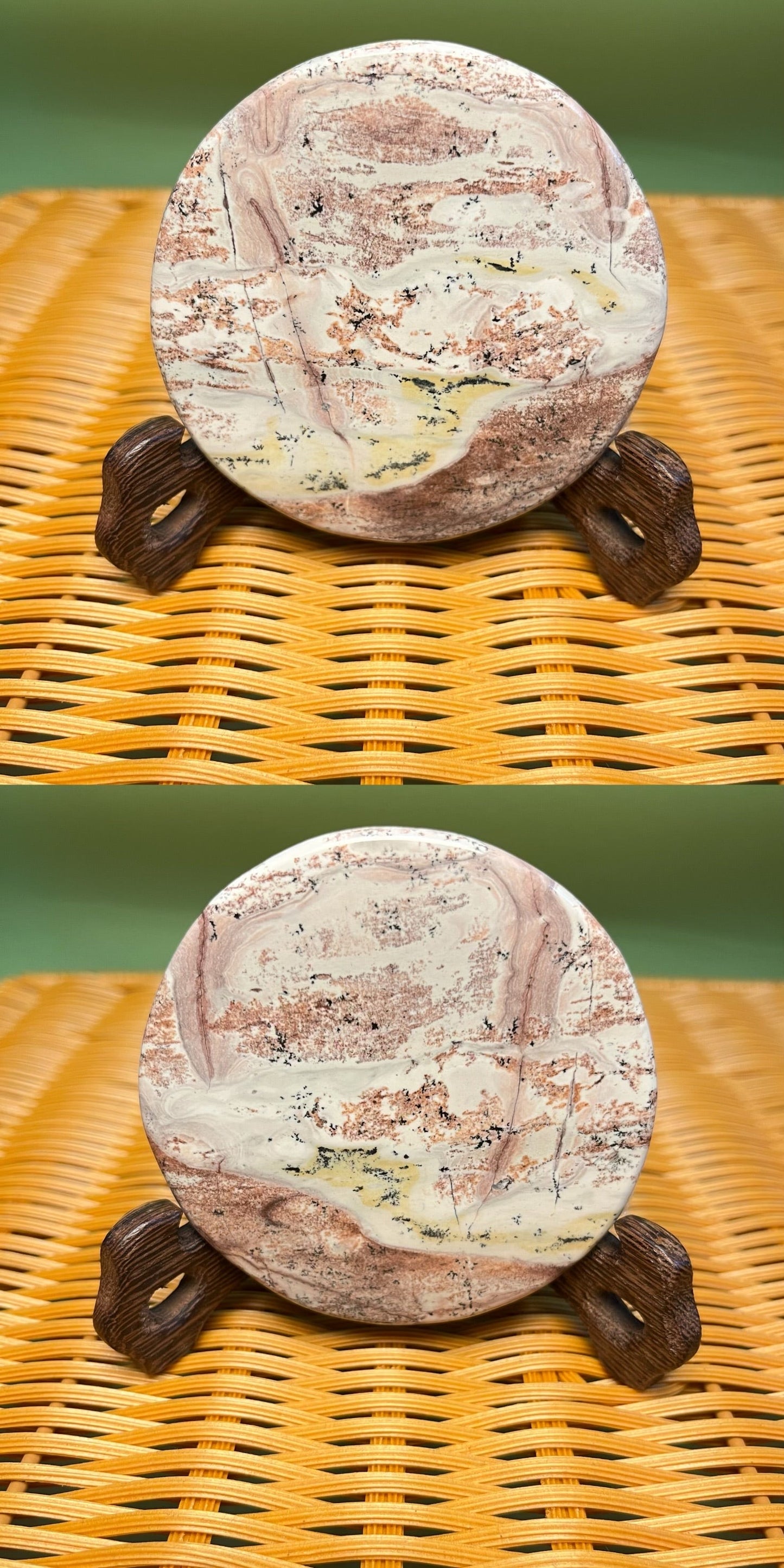 D1007 Picture jasper round coaster