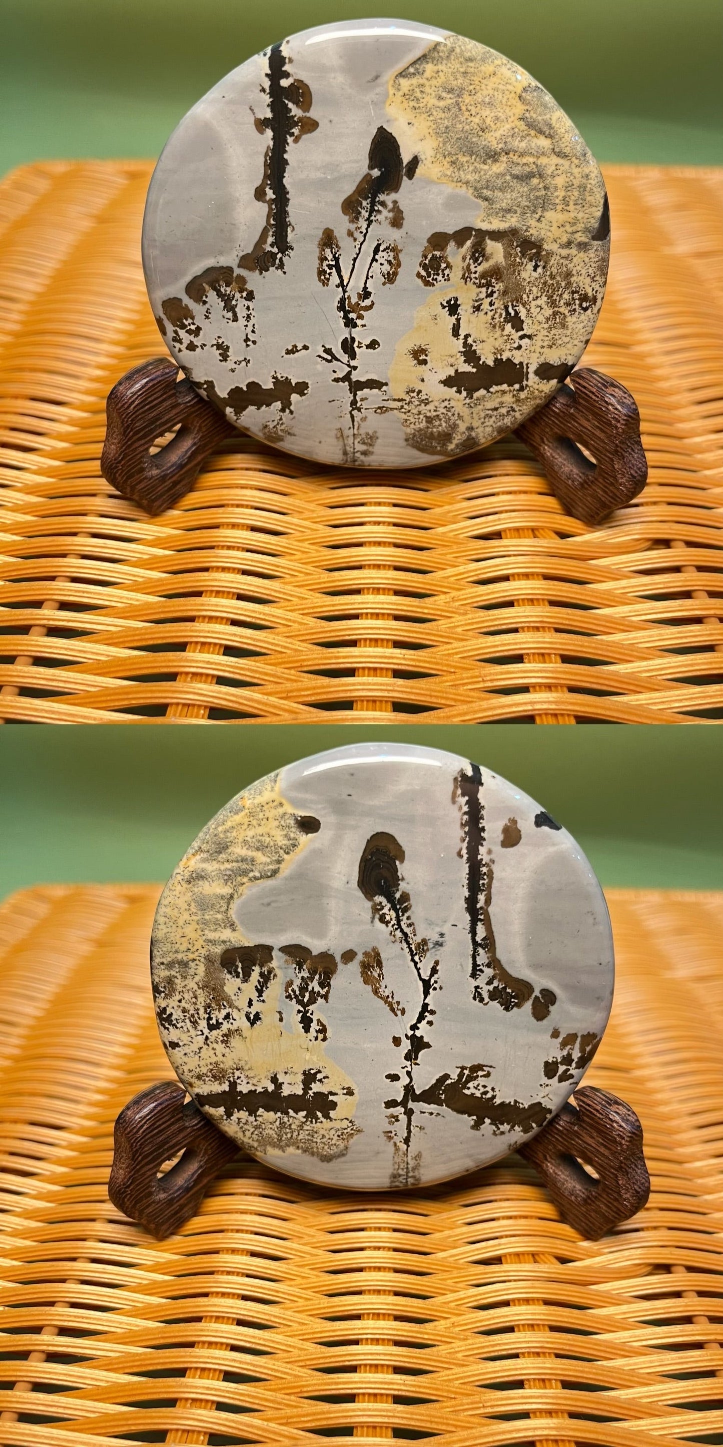 D1022 Picture jasper round coaster
