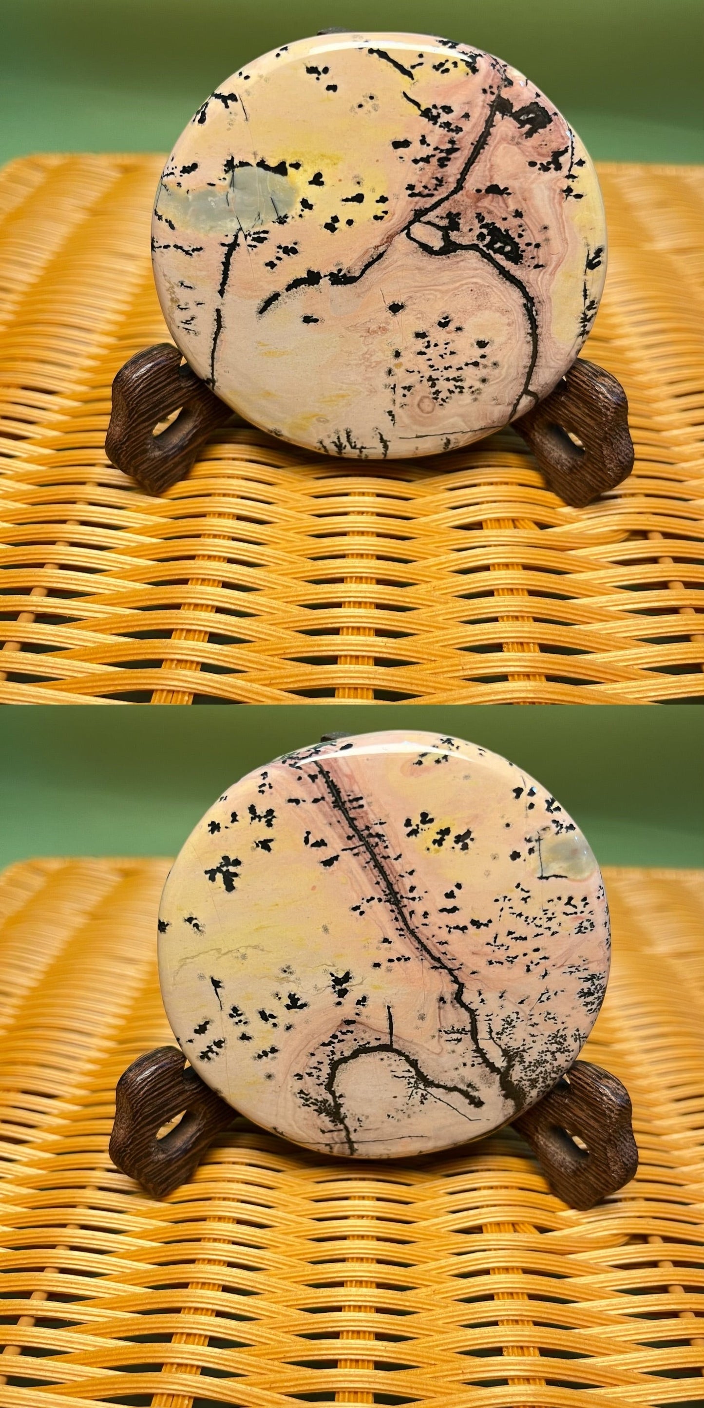 D1026 Picture jasper round coaster