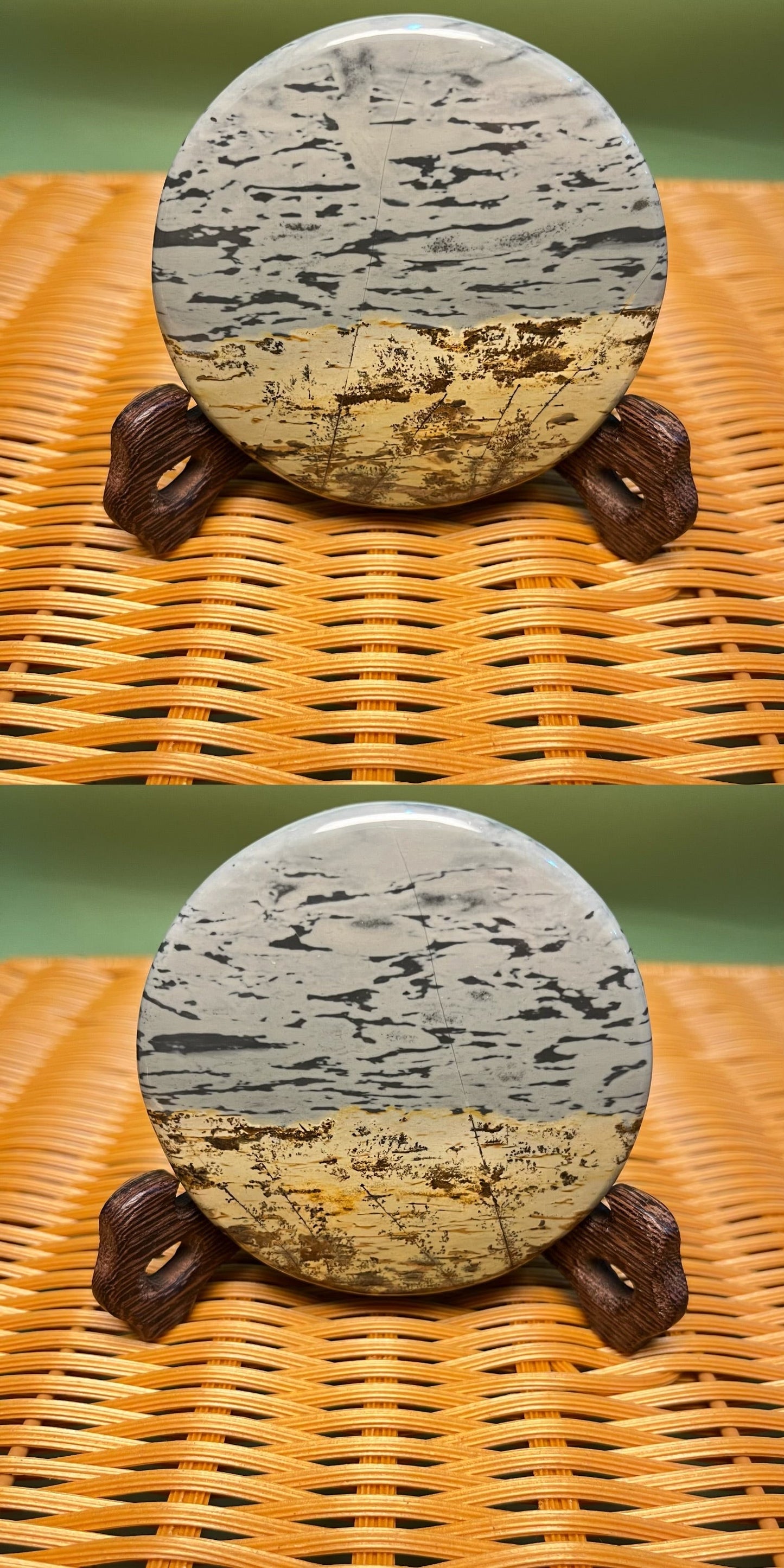 D1028 Picture jasper round coaster