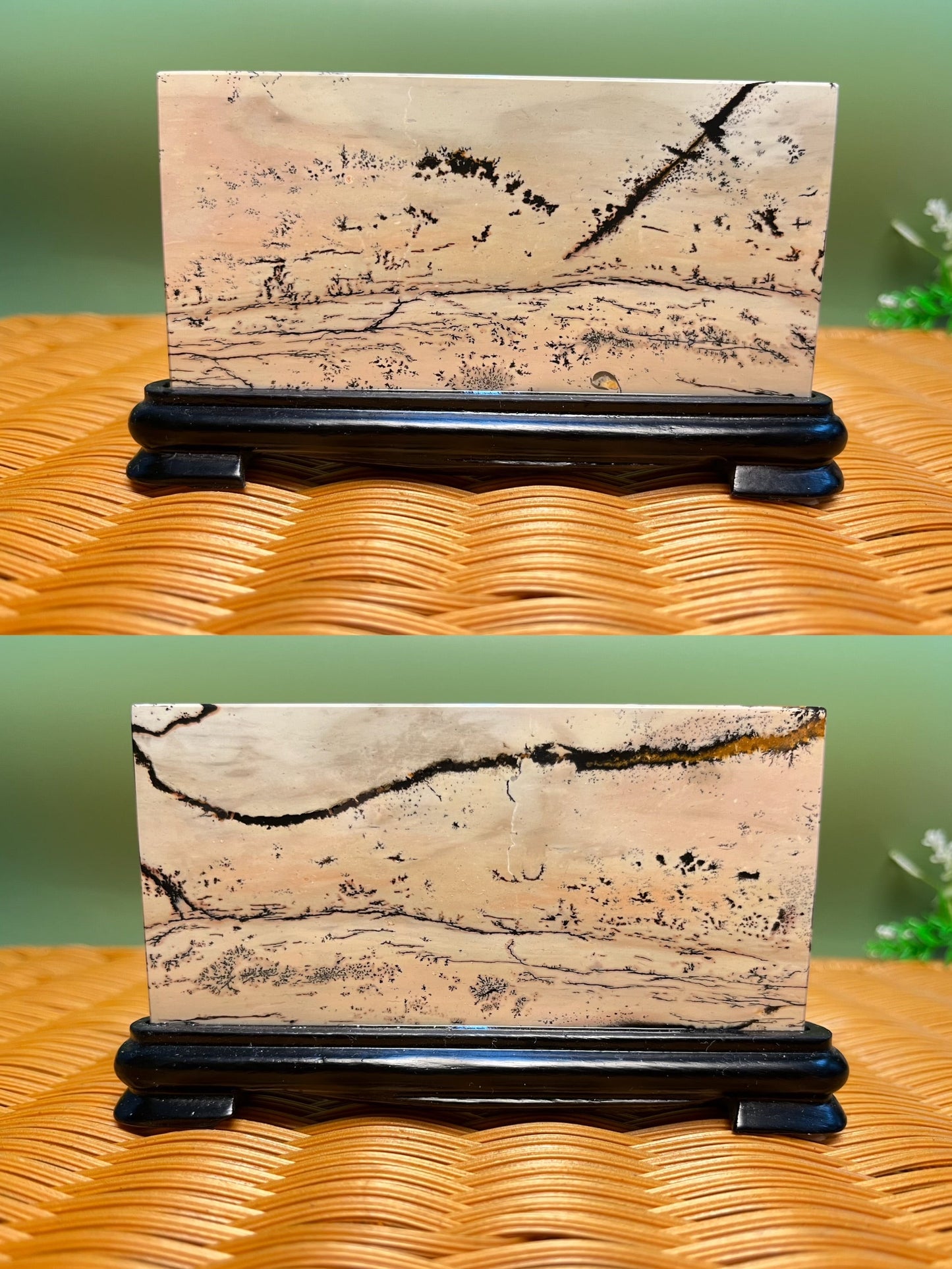 A1020 picture jasper slab 7X12CM with holder