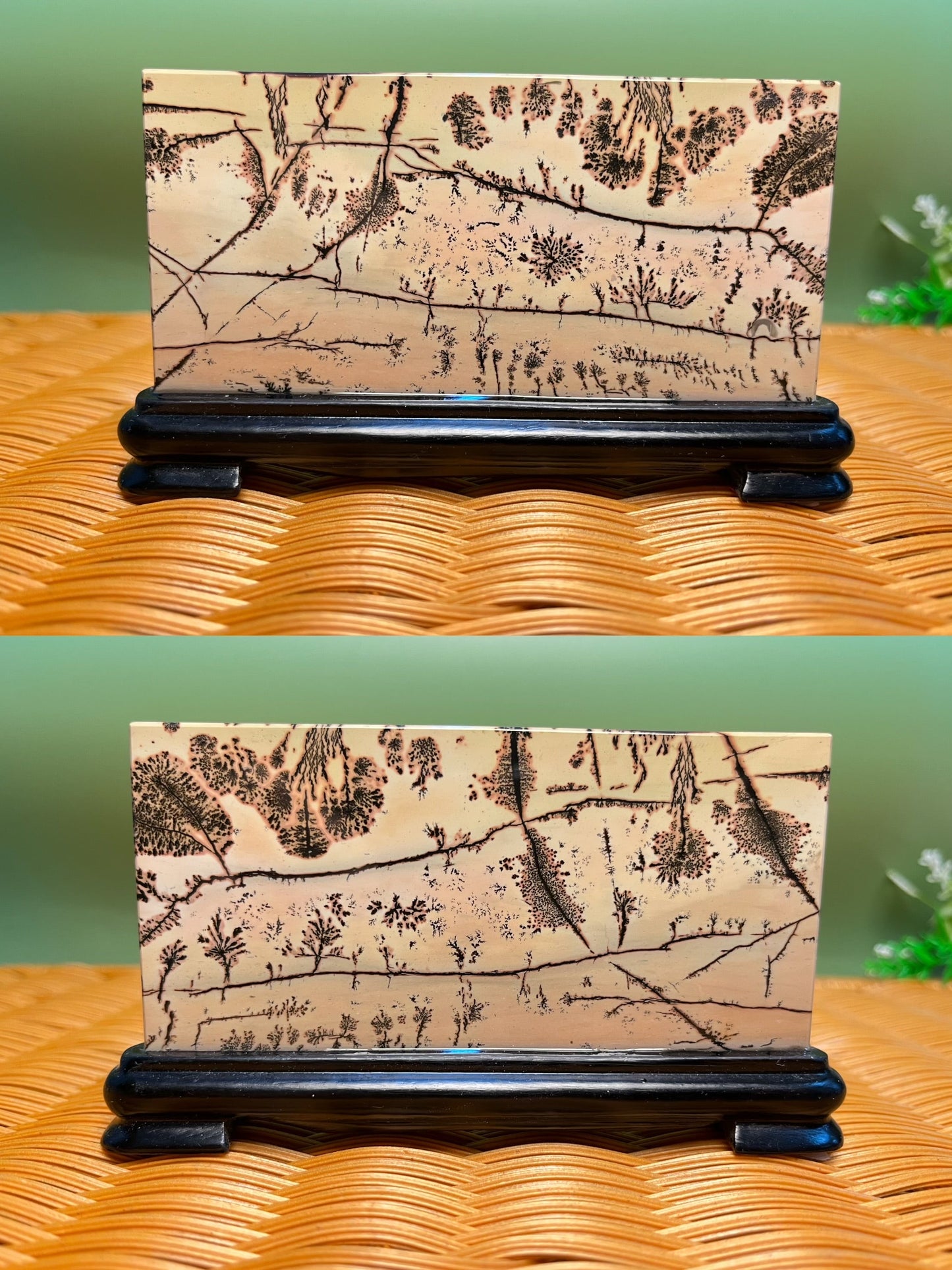 A1022 picture jasper slab 7X12CM with holder