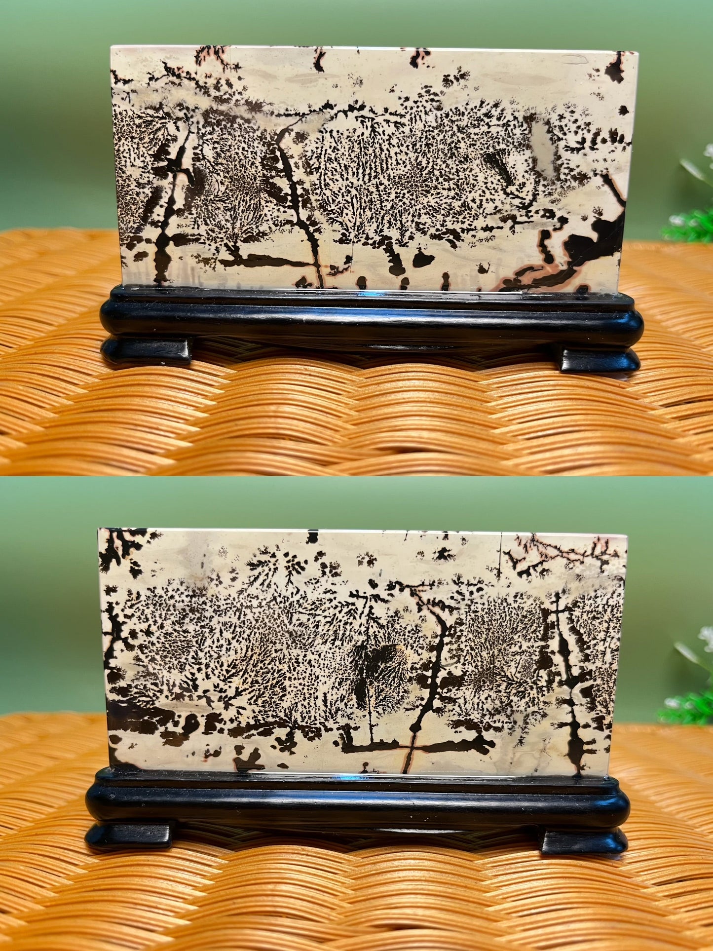A1025 picture jasper slab 7X12CM with holder