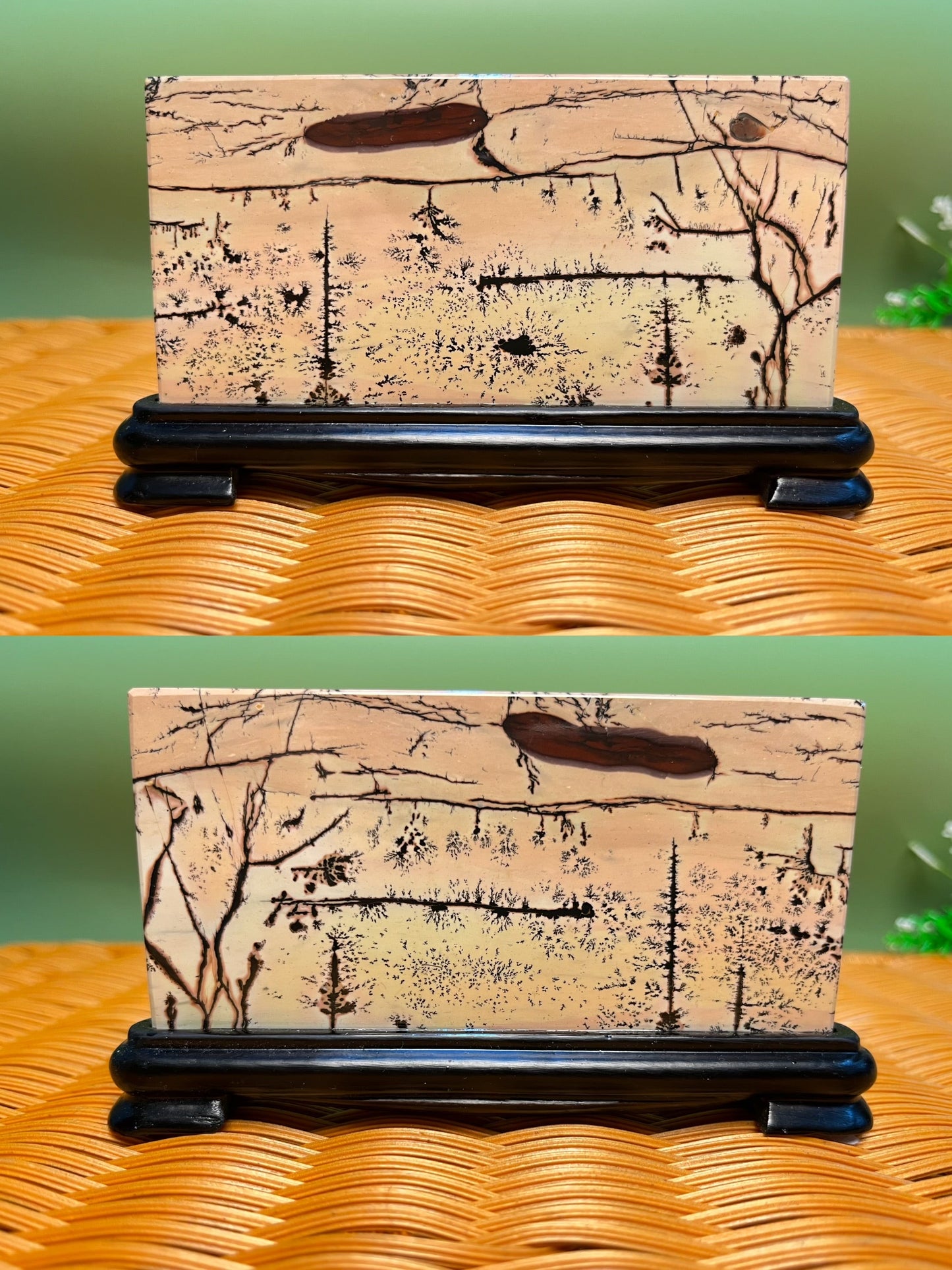 A1026 picture jasper slab 7X12CM with holder