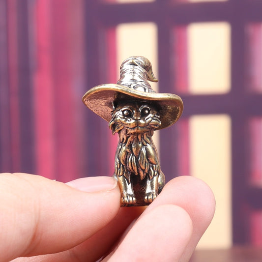 Brass witchy kitty