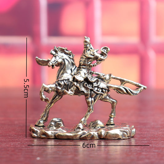 Brass General Riding a Horse