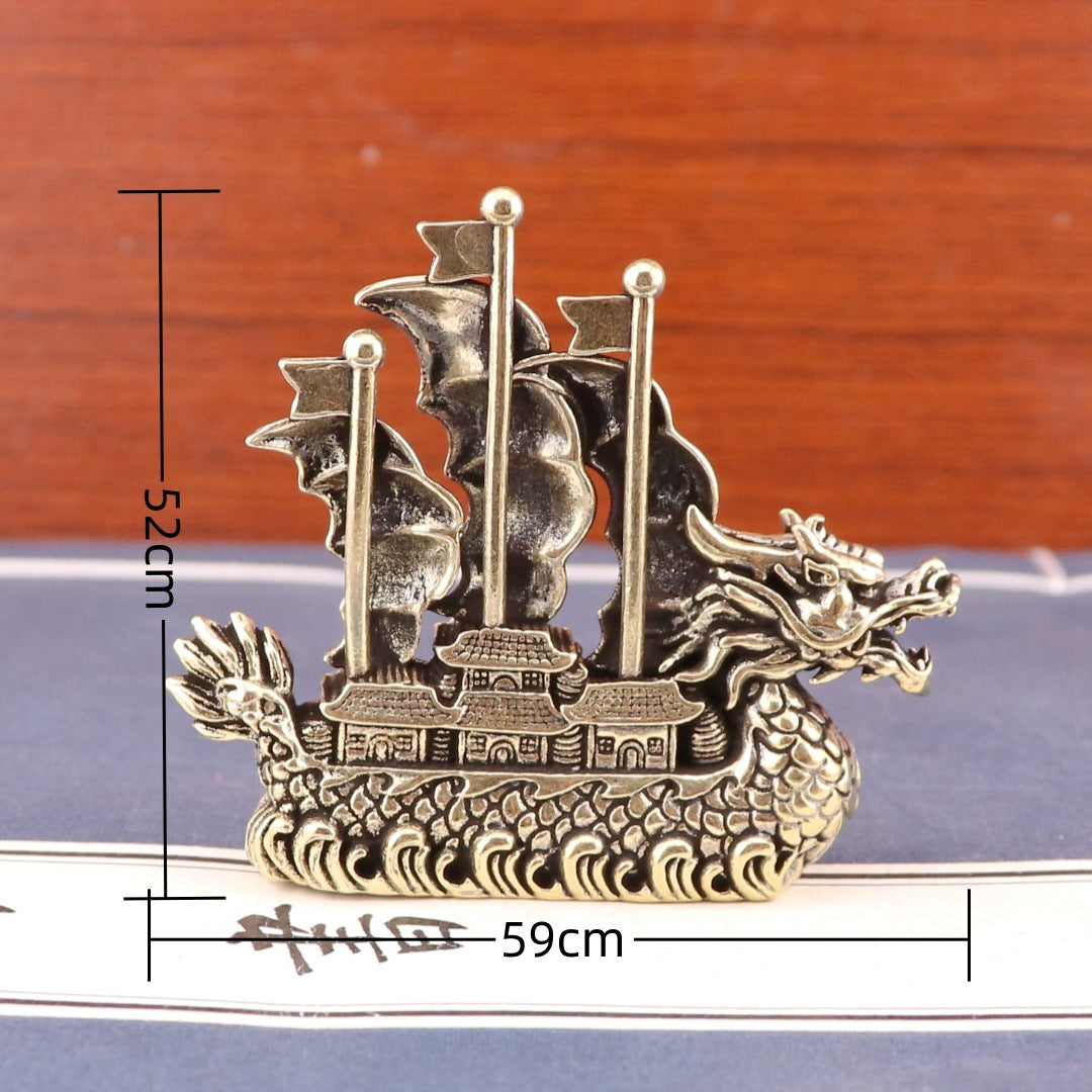 Brass dragon boat