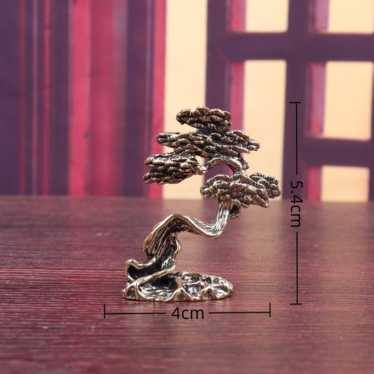 Brass welcoming pine tree