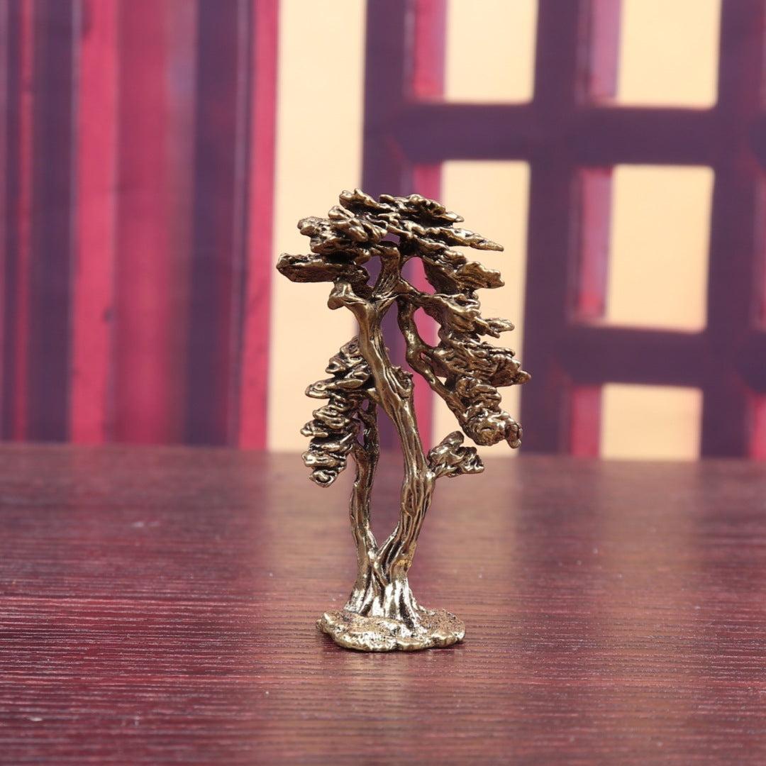 Brass welcoming pine tree