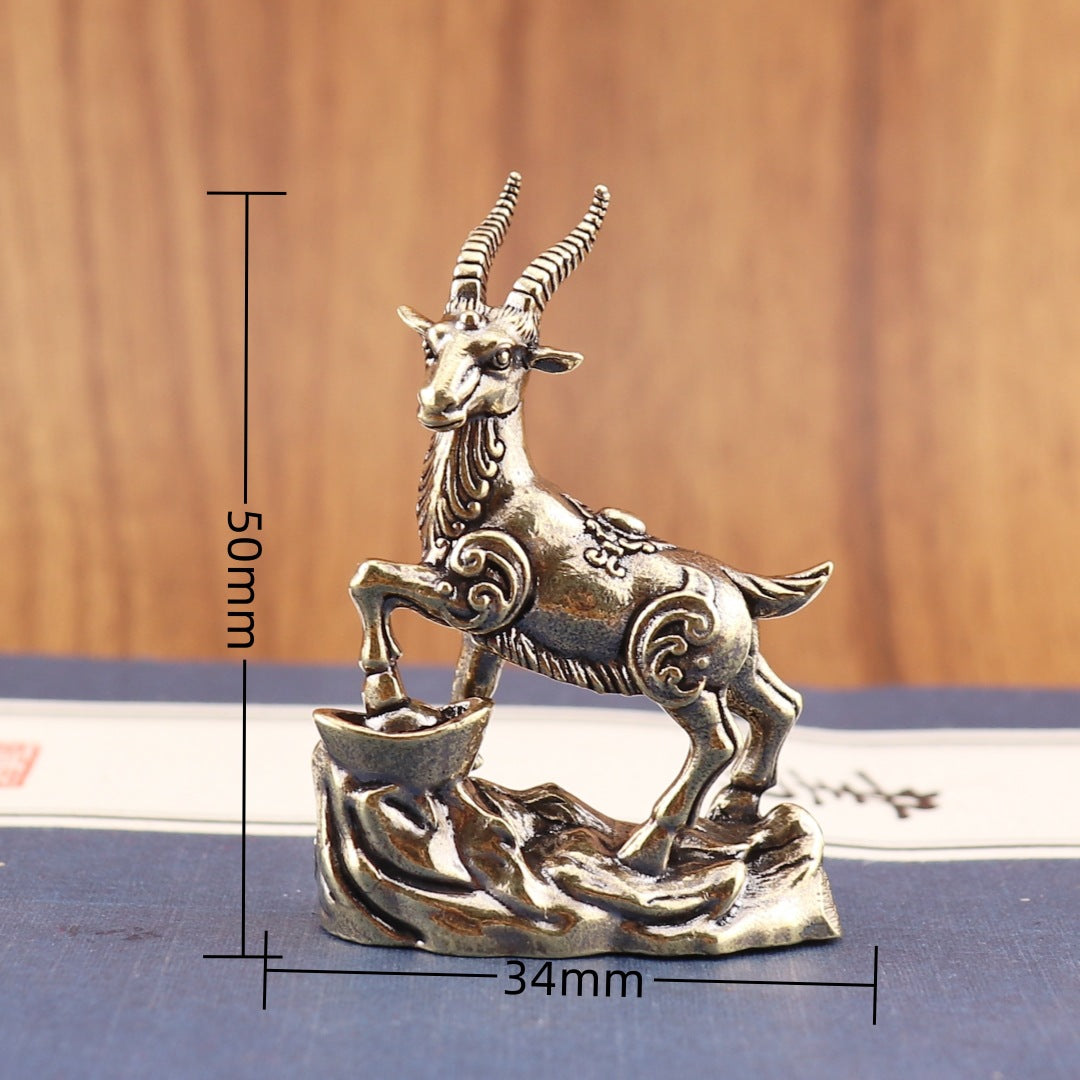 Brass money goat