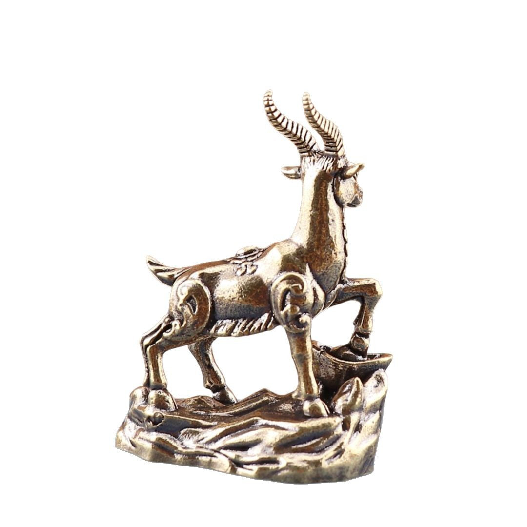 Brass money goat
