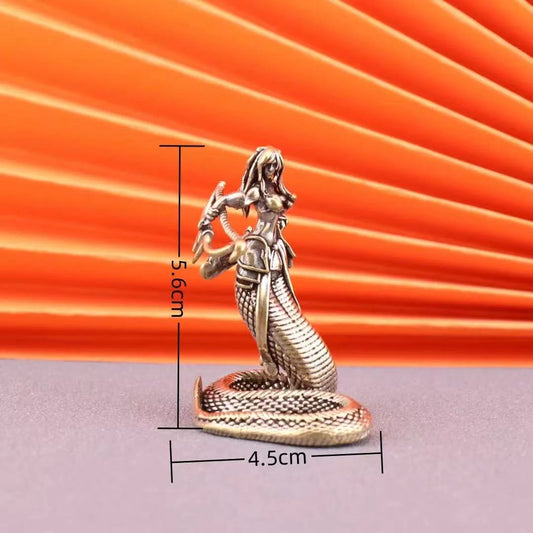 Brass Medusa with bow and arrow