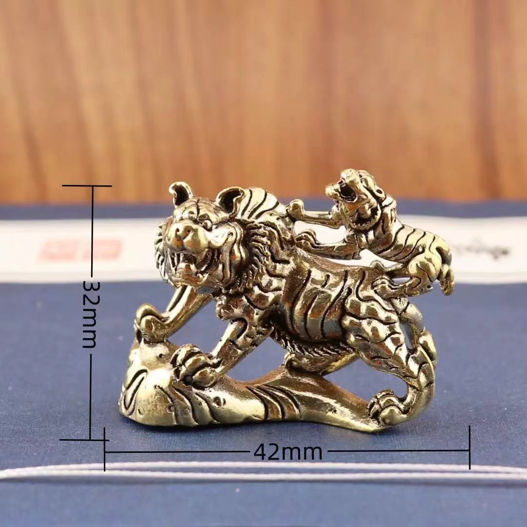 Brass mother and son tiger