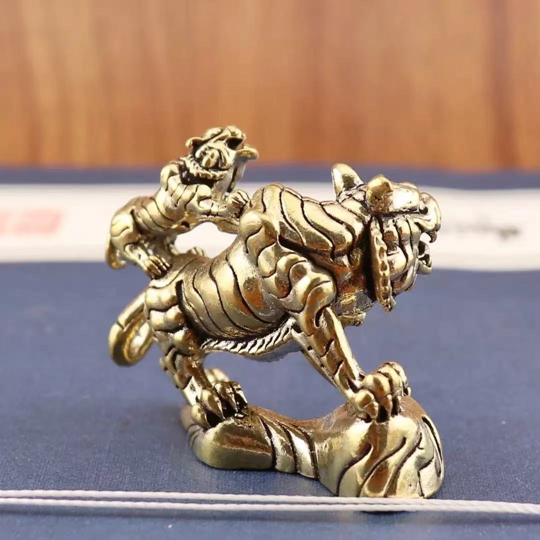 Brass mother and son tiger