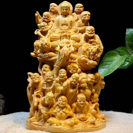 16x10x7cm Arborvitae wood Eighteen Arhat