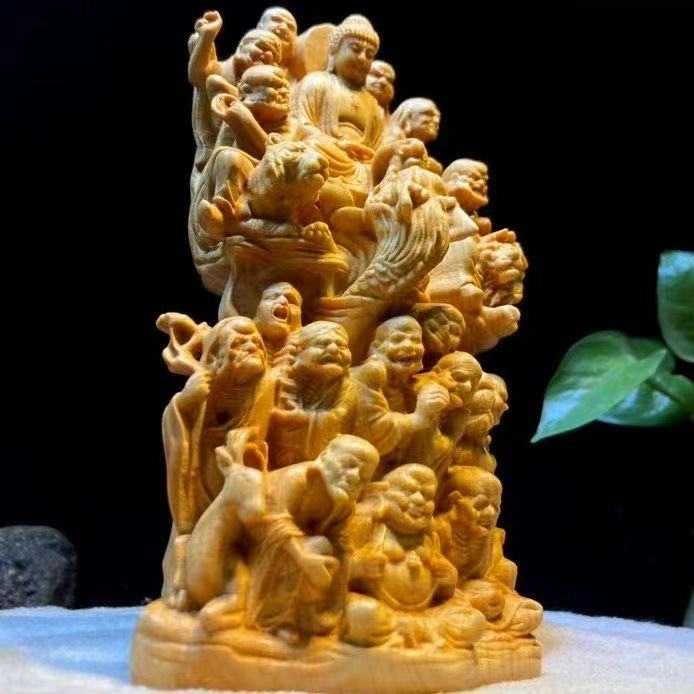 16x10x7cm Arborvitae wood Eighteen Arhat