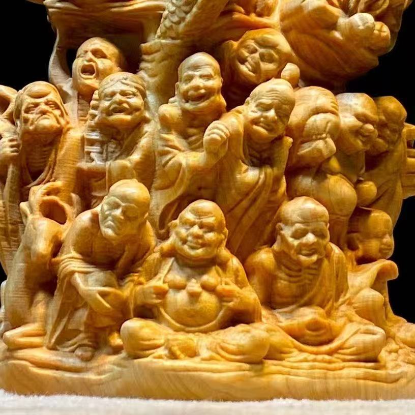 16x10x7cm Arborvitae wood Eighteen Arhat